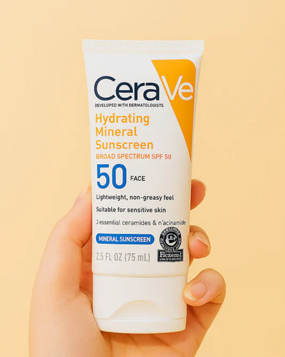CeraVe Hydrating Mineral Sunscreen Face Lotion SPF 50