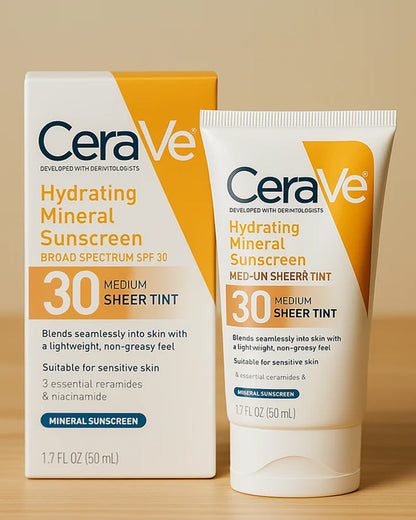 CeraVe 4-in-1 Skincare Kit | Cleanser, Serum, Night Cream & Sunscreen
